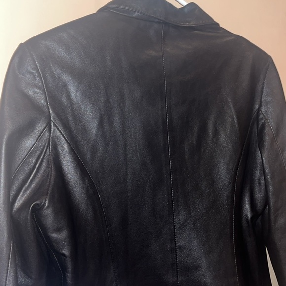 Rosleen leather motorcycle/ cross soft zip up jacket size small / excellent item - Picture 9 of 12